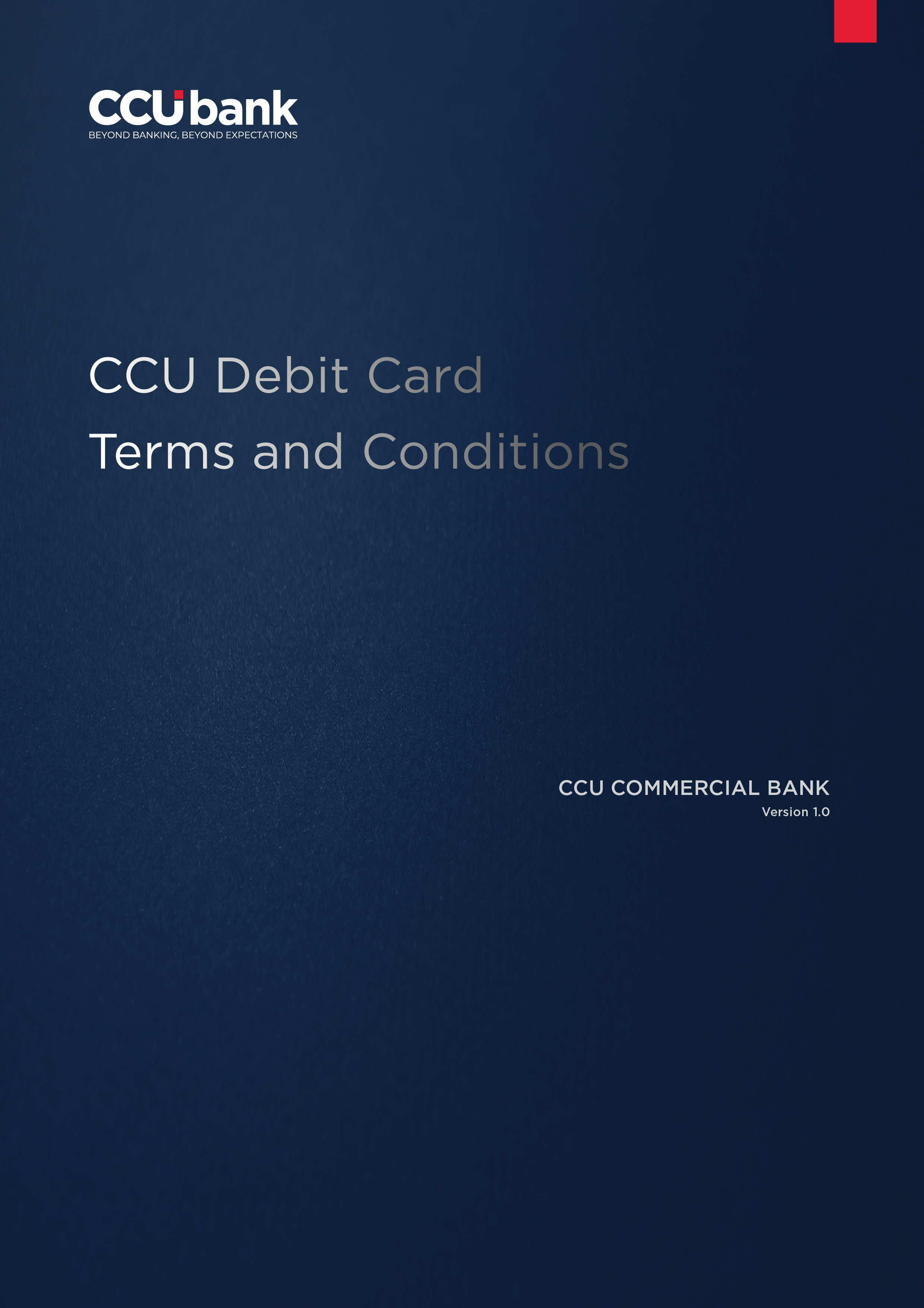 CCU Debit Card <br />Term and Conditions